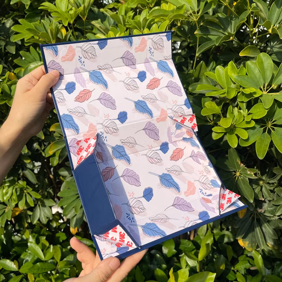 Lenço magnético de Natal com flip duplo que empacota caixa de presente dobrável